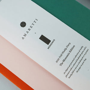 Diary 2021 Limited Edition Amaretti X MONOMIO Rose -Teal