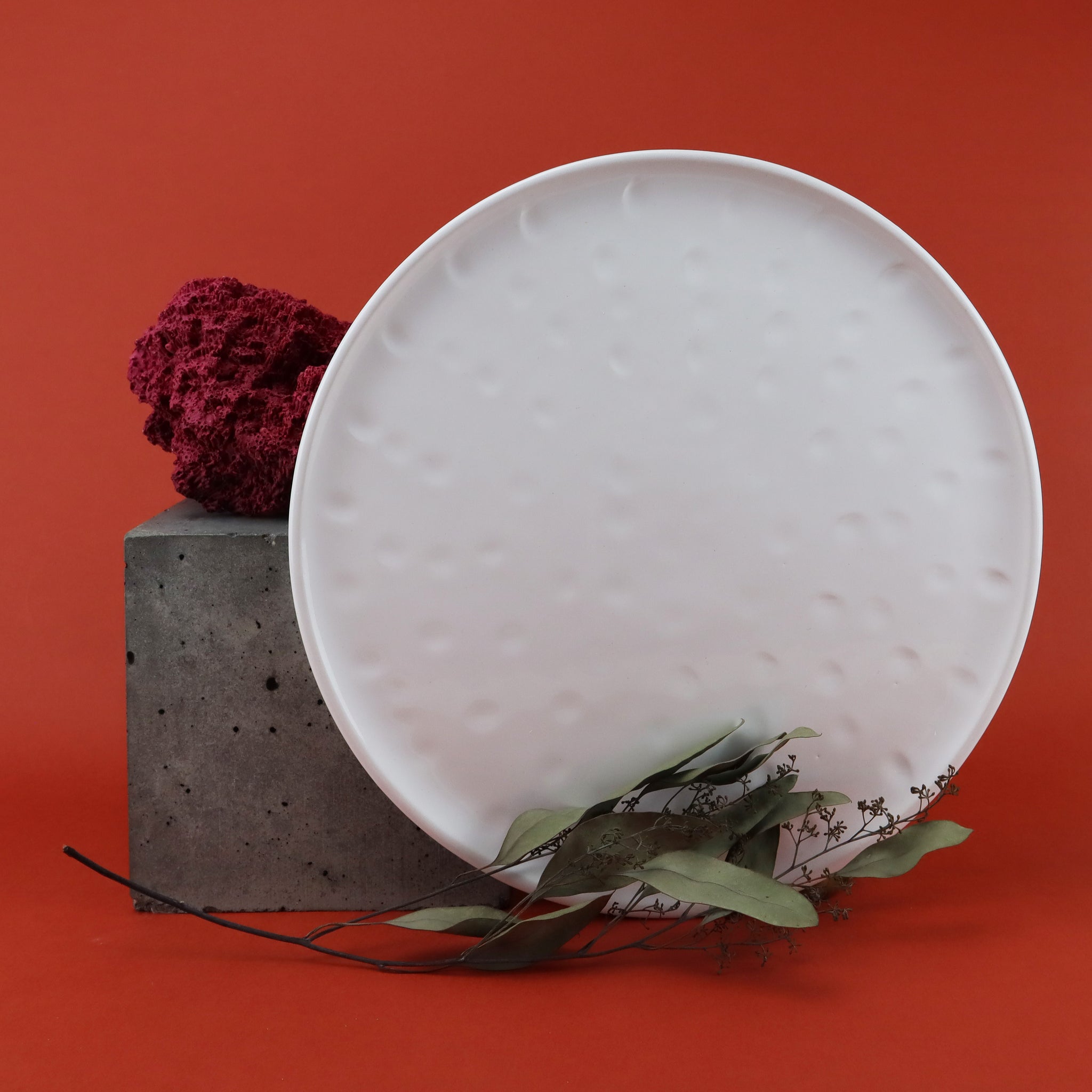 White Ceramic Large Plate