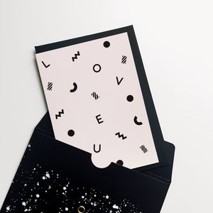 Confetti Love You Greeting Card Set of 5