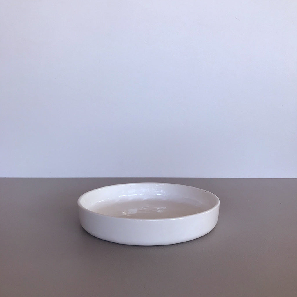 White Ceramic Soup or Fruit Plate